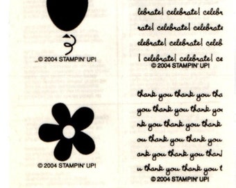 Mini Messages Two-step Stampin' Up Stamp Set of 8-2003 Vintage, Retired ...