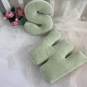 Almohada con nombres de familia, almohada decorativa con forma de letras y números, decoración para niños, almohada personalizada con monograma, letra personalizada, alfabeto