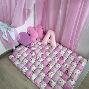 Pink play area rug, decor for girl&#39;s room, Baby shower gift, children play mat, play mat activity, baby room decor, colorful children’s mats
