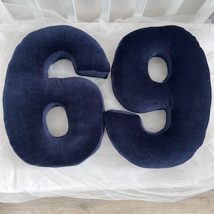 Set 69, Decoración de almohadas con números, Decoración de dormitorio, Almohada personalizada, Monograma decorativo, Letra personalizada, Decoración de almohadas con forma de alfabeto