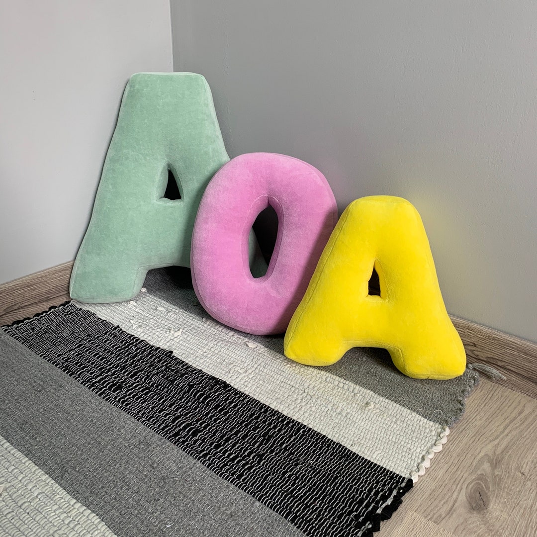 Fabric Letters Pillow Decoration, Sofa Décor, Personalized Pillow