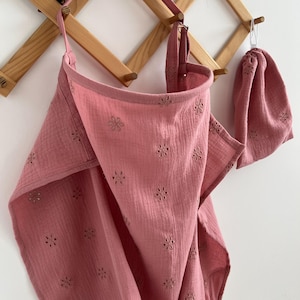 花柄モスリン授乳エプロン、モスリン授乳カバー、妊婦ギフト、授乳ショールエプロン、授乳エプロン モスリンギフト