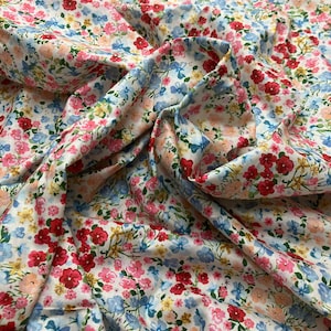 Delicate floral cotton fabric