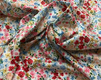 Delicate floral cotton fabric