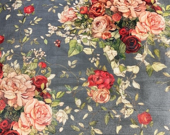 Fabric with vintage roses