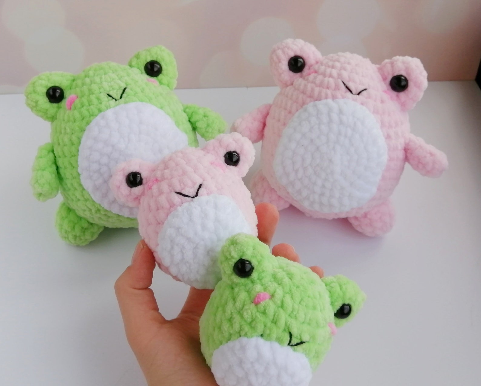 Crochet frog Strawberry Frog Frog in Strawberry hat Cute