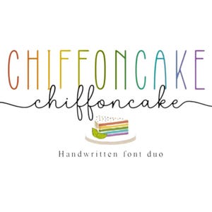 Chiffoncake Duo Font handgeschriebene niedliche Schriftart dekorative Valentinstag Bauernhaus Land Cricut Schriftarten