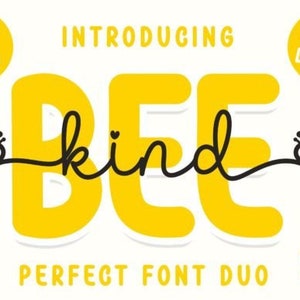 Police BEE genre Duo, script ludique et police sans affichage