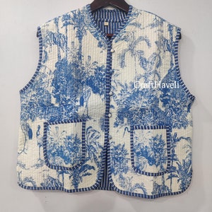 Indian Cotton Vest Coat, Reversible Jacket, Quilting Short Cotton Jacket, Boho Coat, Bohemian Style Jacket, Handmade Quilted Jacket