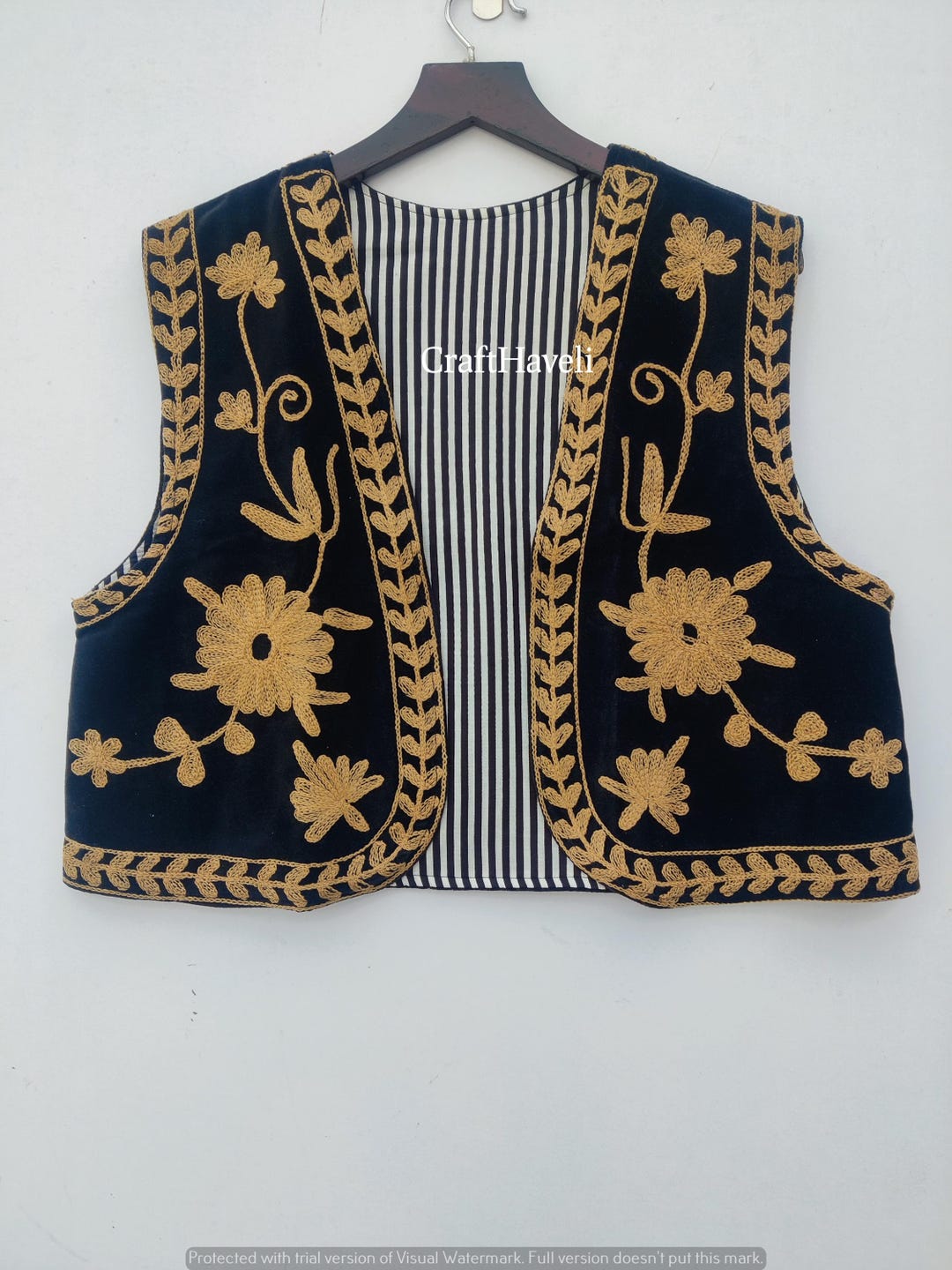Velvet Short Vest and Jacket Classical Jacket Robe Velvet Vest Handmade ...