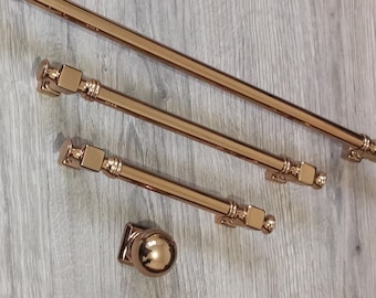 Tiradores y pomos de cajón moleteados de latón satinado macizo Forge Hardware, tiradores redondos con barra en T, de 5", 7,56" y 12,6", decorativos vintage, tiradores de cajón.