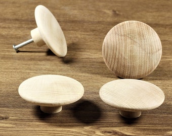 Unique Wooden Drawer Knobs, Simple And Minimalist Furniture Knobs, Unique Knobs For Dresser, Wardrobe Hardware, Kitchen Knobs