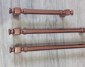 Modern Copper Cabinet Handle, Long Drawer Pulls, Industrial Furniture Hardware, 5"-7"-12" Metal Cupboard Pull, Kitchen Cabinet Knob, Gold