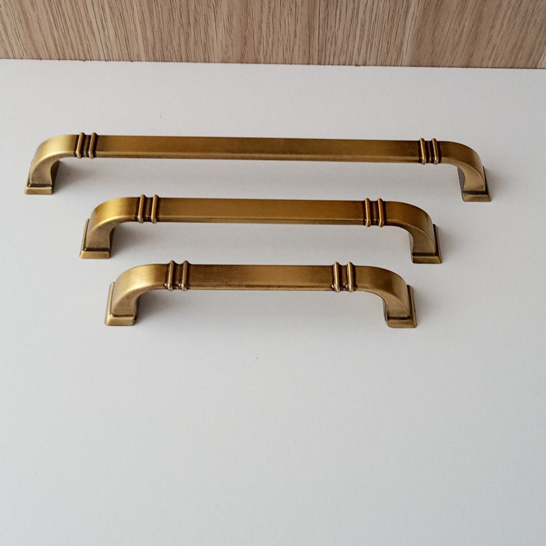 Gold Elegant and Antique Pulls Unique Brass Drawer Etsy