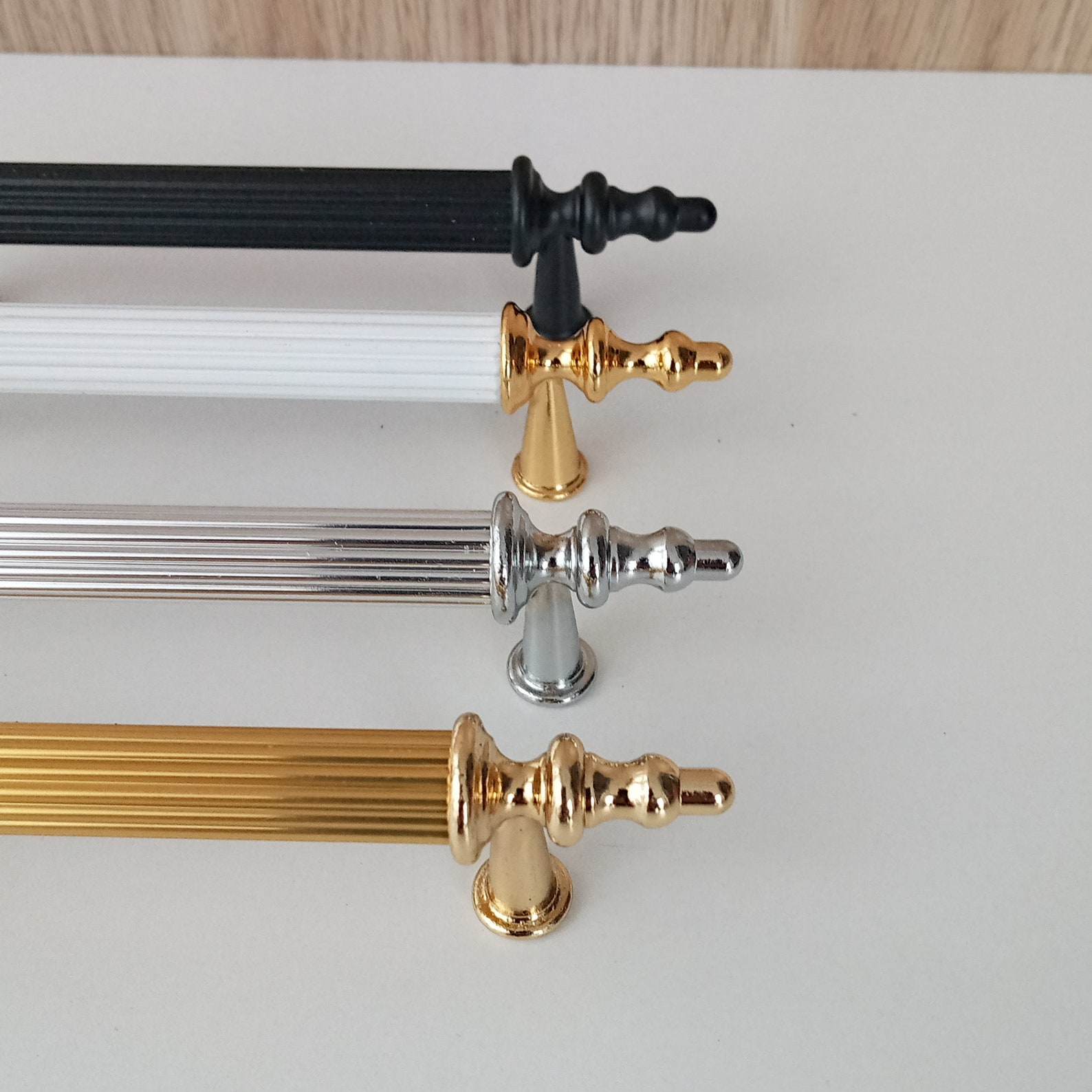 Classic, Modern Handles Brass Bronze Gray Pull Handles Drawers Doors ...