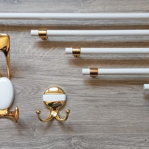 Classic Kitchen Handle, Unique White Gold Pulls, Modern Kitchen Pulls, Luxury Modern White Gold Pulls, Cupboard Pulls