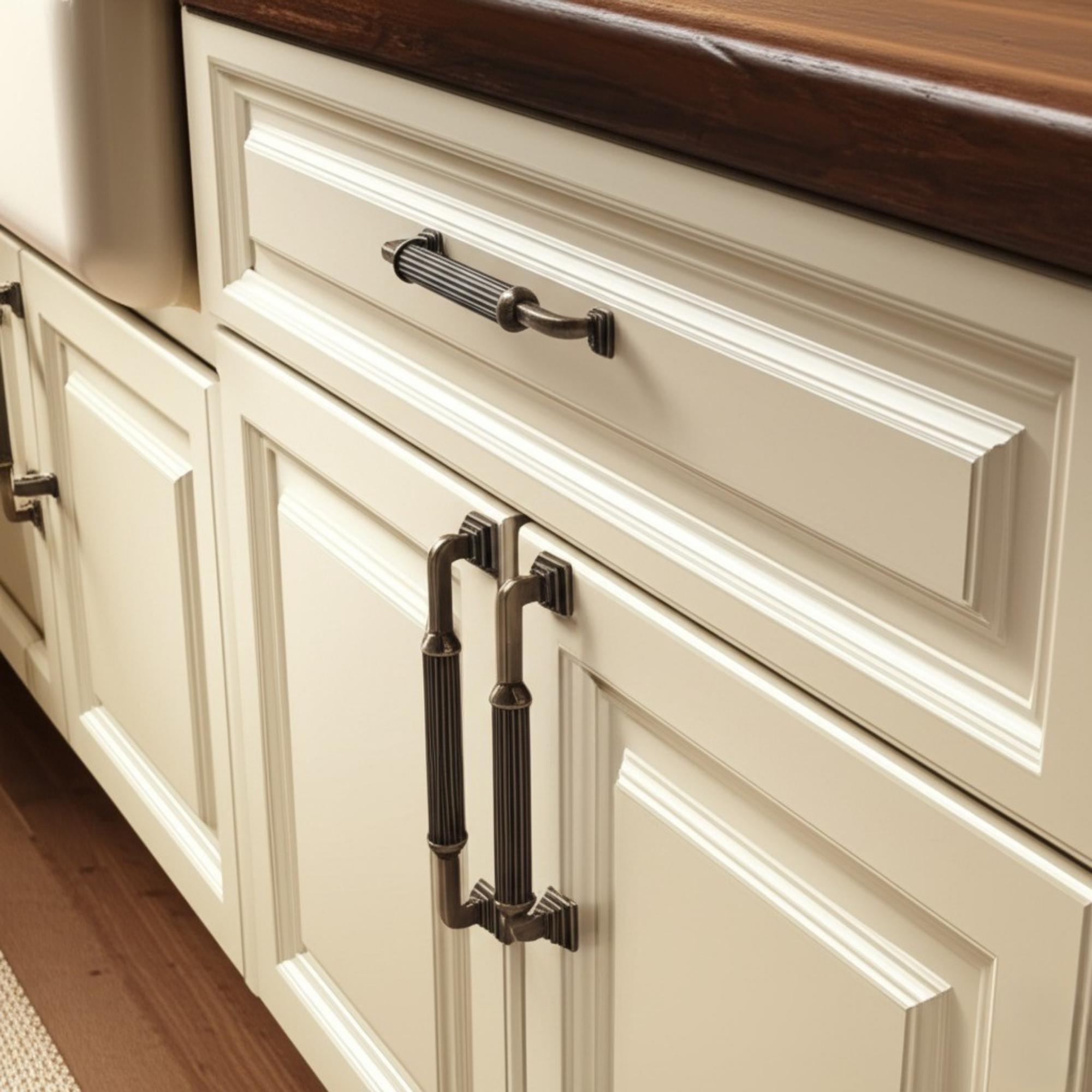 Antique Brass Knobs and Pulls for Cabinets, Brass Kitchen Pulls ...