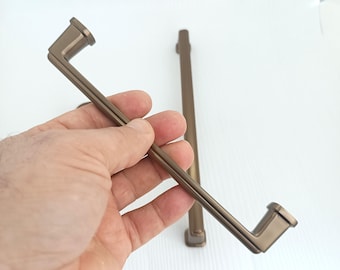 Brushed Brass Cabinet Handles, Bronze Drawer Pulls, Dresser Knobs, Bronze Kitchen Modern Wardrobe Cupboard Handles, Drawer Handle