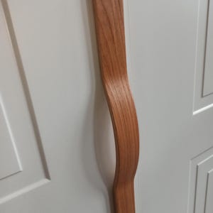 Tirador de madera para armario, tirador curvo de roble – Tirador largo de madera para puerta, herrajes para armarios de cocina, tirador para armario, diseño minimalista