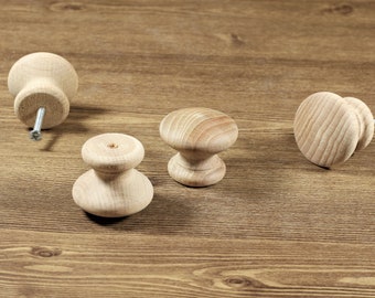 Hochwertige Holzschrankknöpfe, Schubladengriffe aus Holz, Knäufe für Küchenschränke, Dekorative Knäufe, Schrankbeschläge