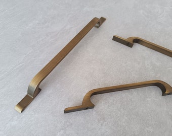 Z Shape Vintage Cabinet Pulls, Kitchen Handle, Cabinet Hardware, Dresser Drawer Pulls, Modern Drawer Handle, Brass Wardrobe Handle