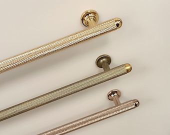 Modern Knurled Drawer Handles Pulls, Solid Brass Drawer Pulls, Wardrobe Pulls, Furniture Hardware, Replacement Door Handles