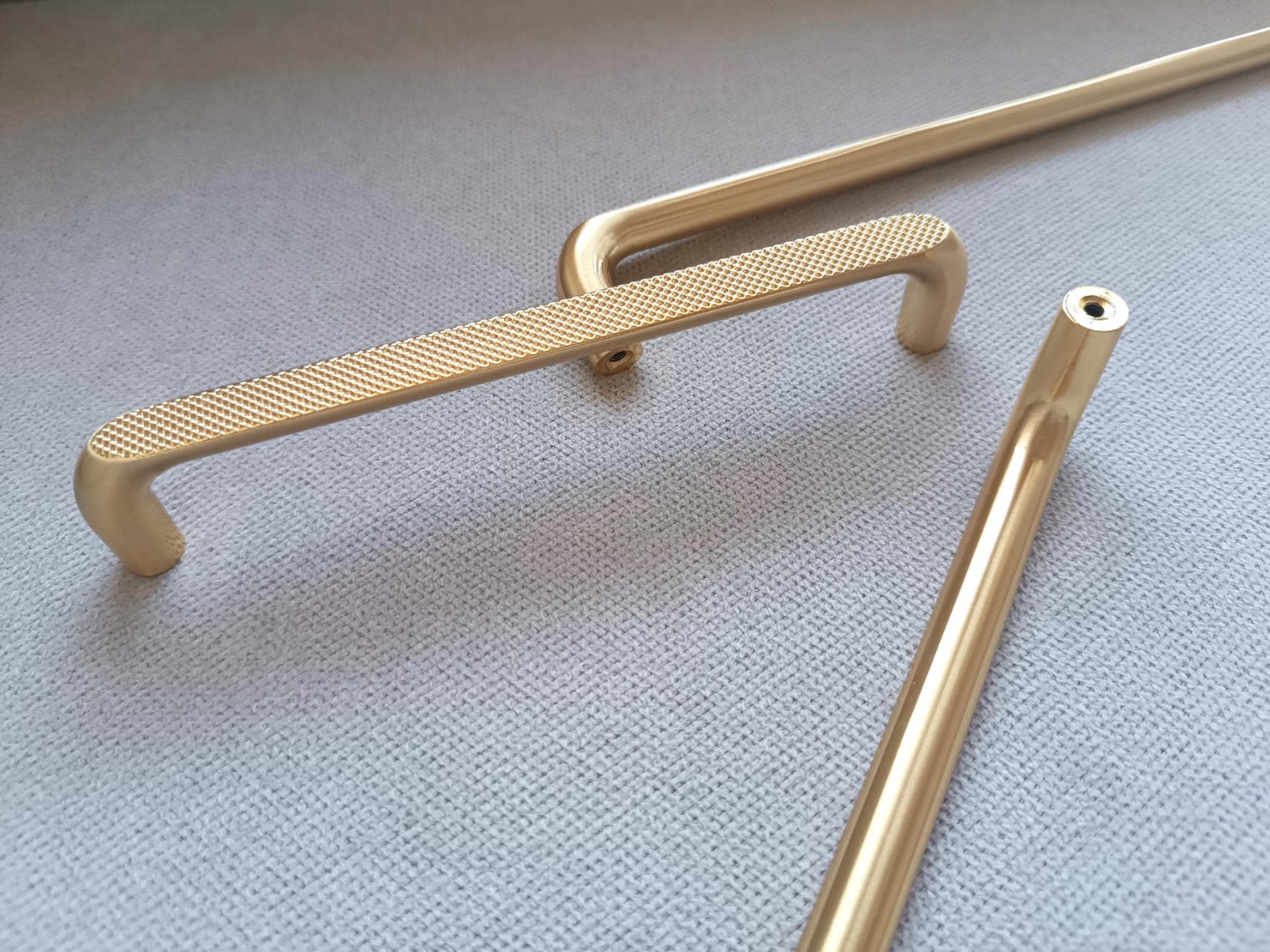Luxury Knurled Cabinet Handle – Modern Gold Black Bronze Drawer Pull ...