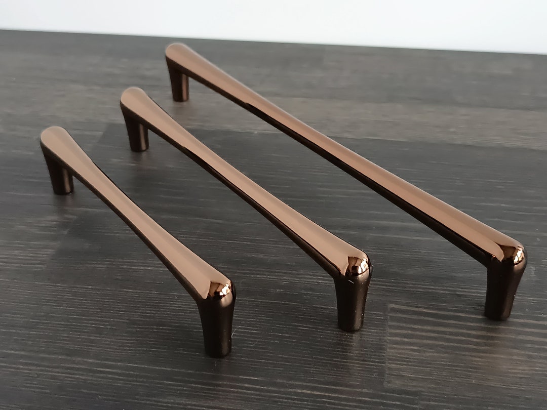 Rose Gold Drawer Pulls Handles, Kitchen Gold Hardware, Dresser