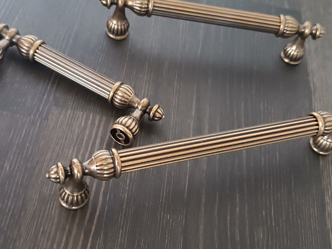 Antique Rose Gold Drawer Pulls, Kitchen Gold Hardware