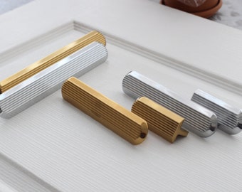 Tirador moderno de rayas para gabinete, tiradores dorados para cajones, tirador de cocina único, tiradores de latón para gabinetes, herrajes para muebles, tiradores modernos para gabinetes.