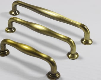Modern Kitchen Cabinet Pulls, Solid Brass Drawer Handle, Minimalist Furniture Hardware, Decorative Antique Brass Wardrobe Cupboard Pull