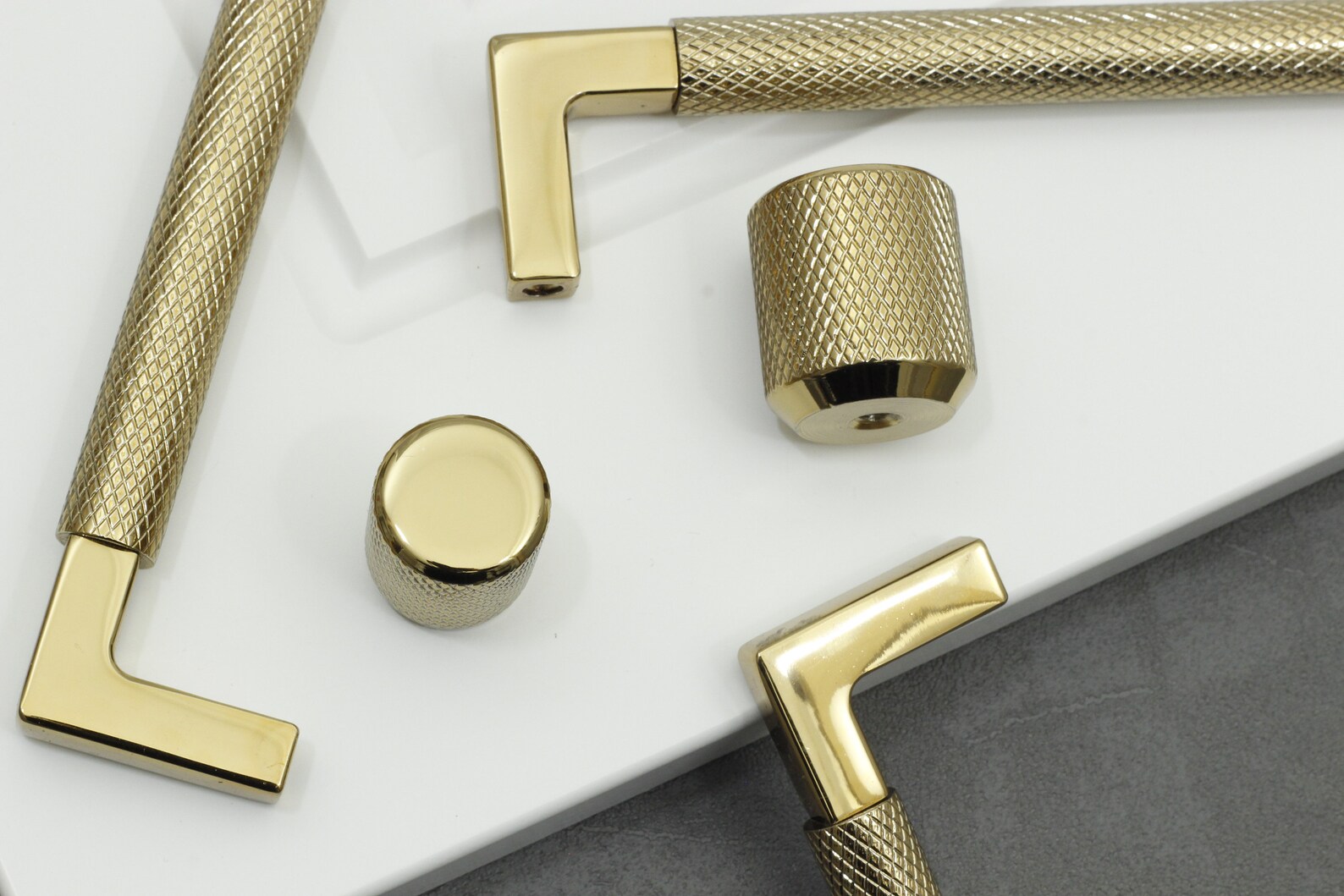 Knurled Brass Cabinet Pulls, Gold Drawer Handles, Textured Hardware for ...