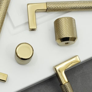 Gold Modern Knurled Brass Cabinet Handle, Useful For Bedroom,Livingroom,Kitchen, Stylish Dresser Knobs,  Dresser Handle,Unique Drawer Handle