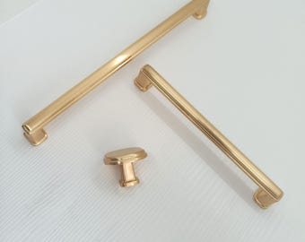 Tirador dorado de estilo europeo moderno y sencillo, tirador de lujo para cajones, tiradores para armarios de cocina, tiradores para armarios, pomos para armarios.