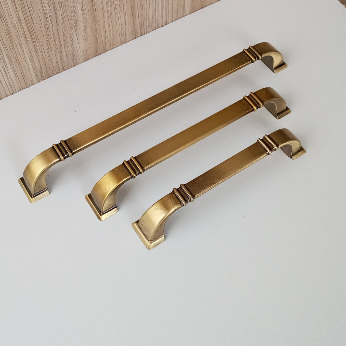 Gold Antique Cabinet Pulls, Elegant Brass Drawer Knobs and Pulls ...