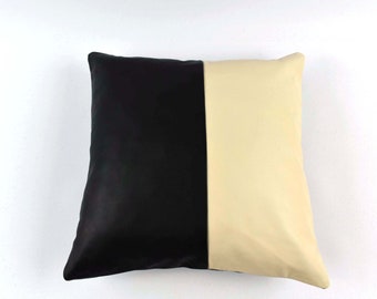 Leather Pillow, Genuine Leather, 16x16, Handmade Pillow, Sofa Pillow, Pillow Cover, Boho Pillow, Genuine Leather Pillow, Sofa Pillow, A3198