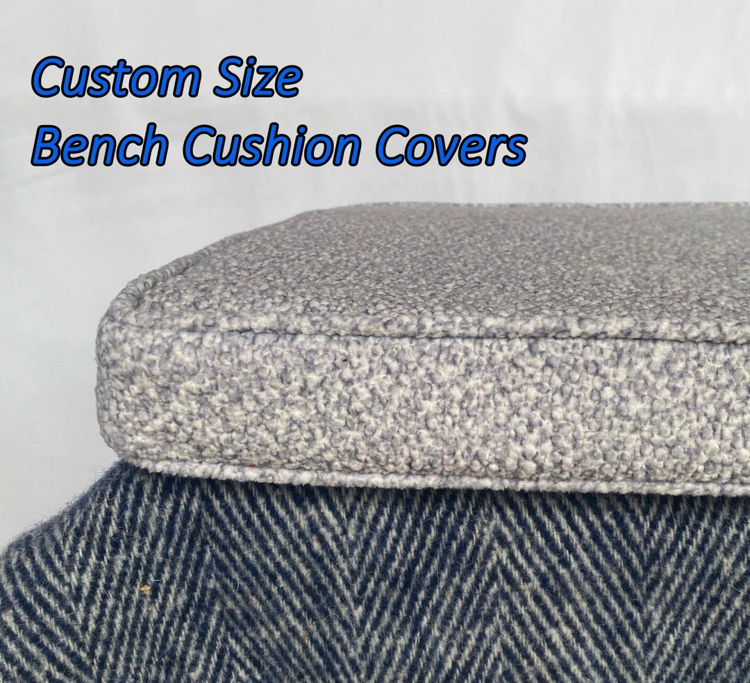 Bench Cushion Cover, Custom Bench Cover, Boucle Bench Cushion, Boucle ...