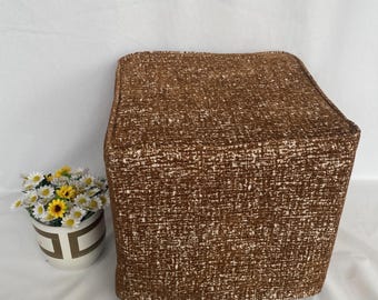 Footstool Cover, Footstool Slip Cover, Ottoman Cover, Ottoman Slip Cover, Footstool Replacement Cover,  Custom Size Covers, (Only Cover)