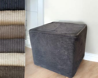 Footstool Slipcover, Ottoman Cover, Footstool Cover, Small Ottoman, Ottoman Slip Cover, Custom Ottoman Cover, Footstool Replacement Cover