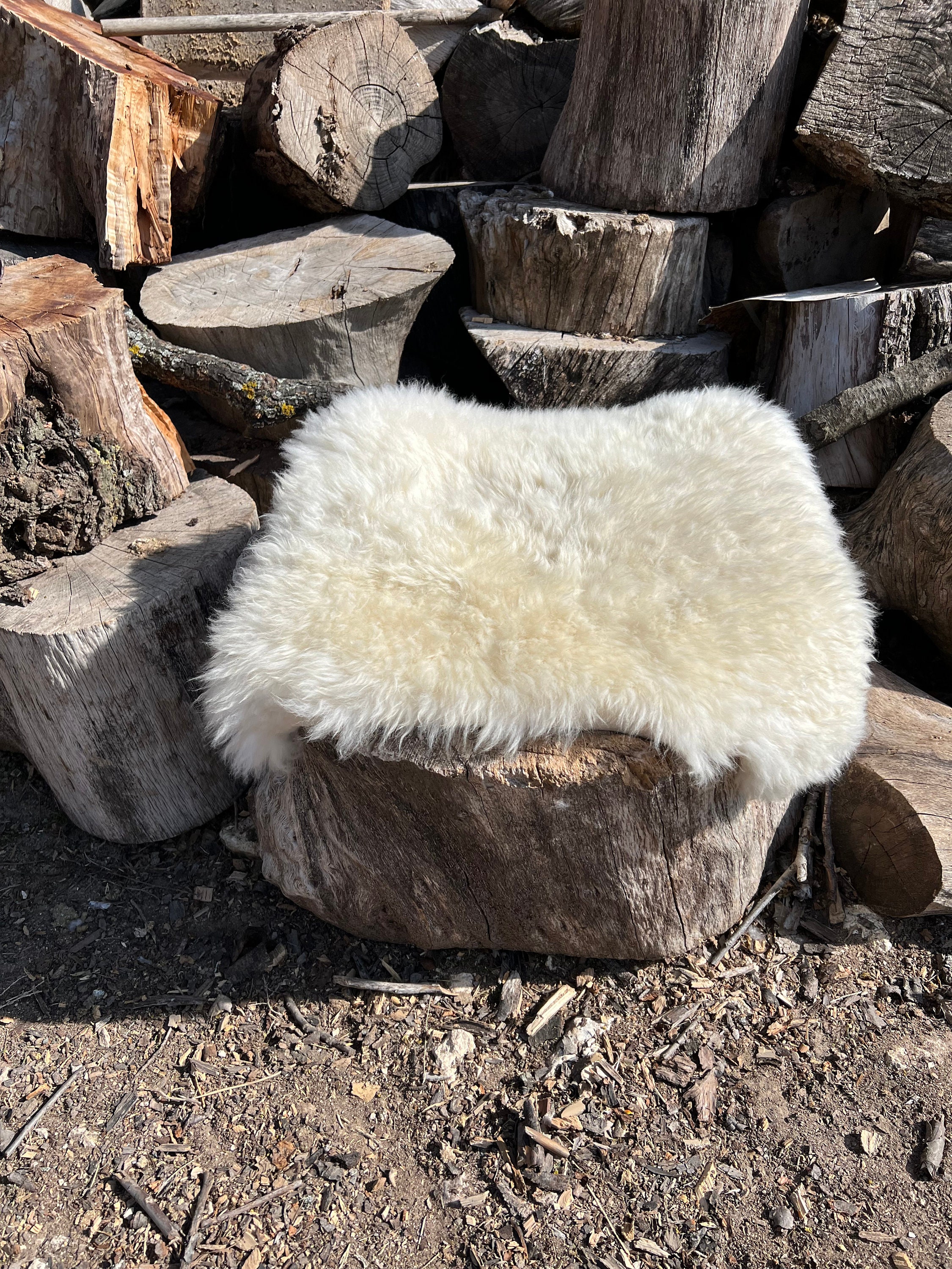  kangsheng Sheepskin Seat Pad Thick Short Wool Fuzzy