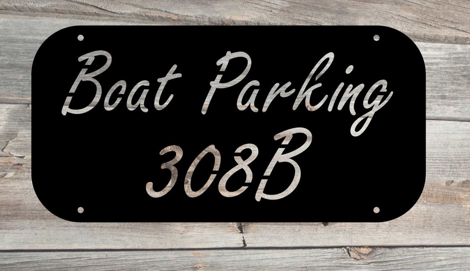 Dock Address Boat Parking Sign Unique Metal Art Etsy