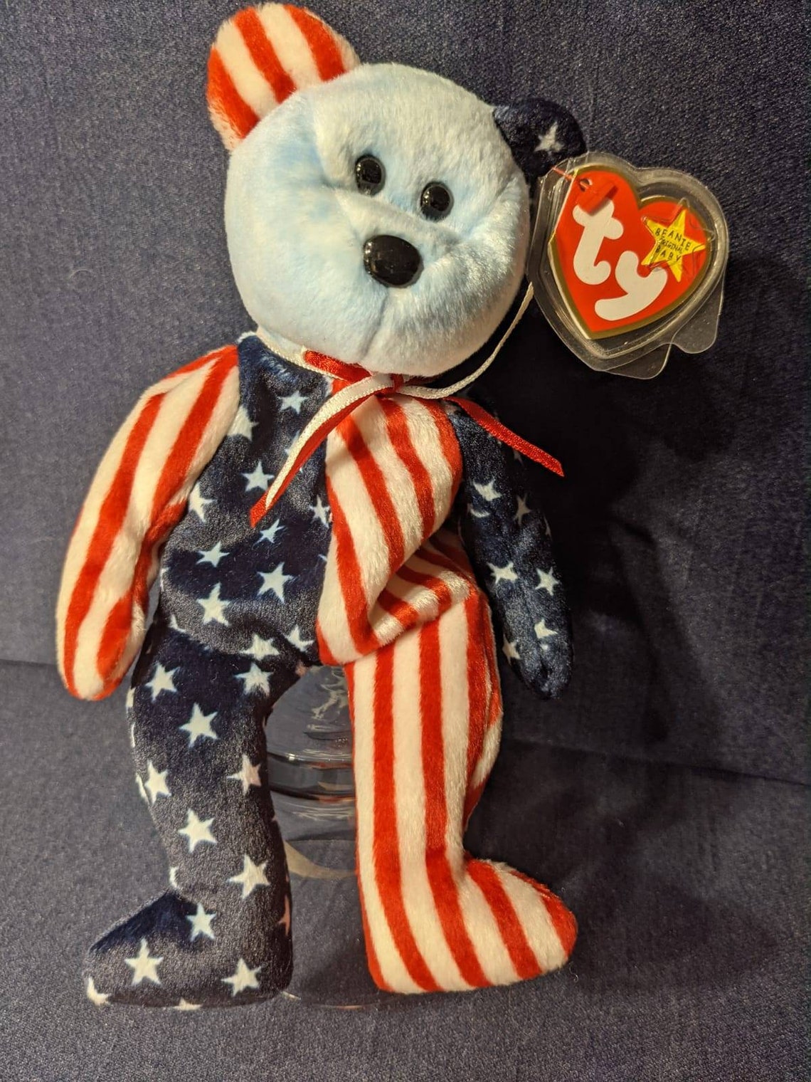 Retired Ty Beanie Baby Spangle Blue Face Rare With Etsy