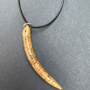 Stunning Spalted Beech Pendant Handcrafted Necklace