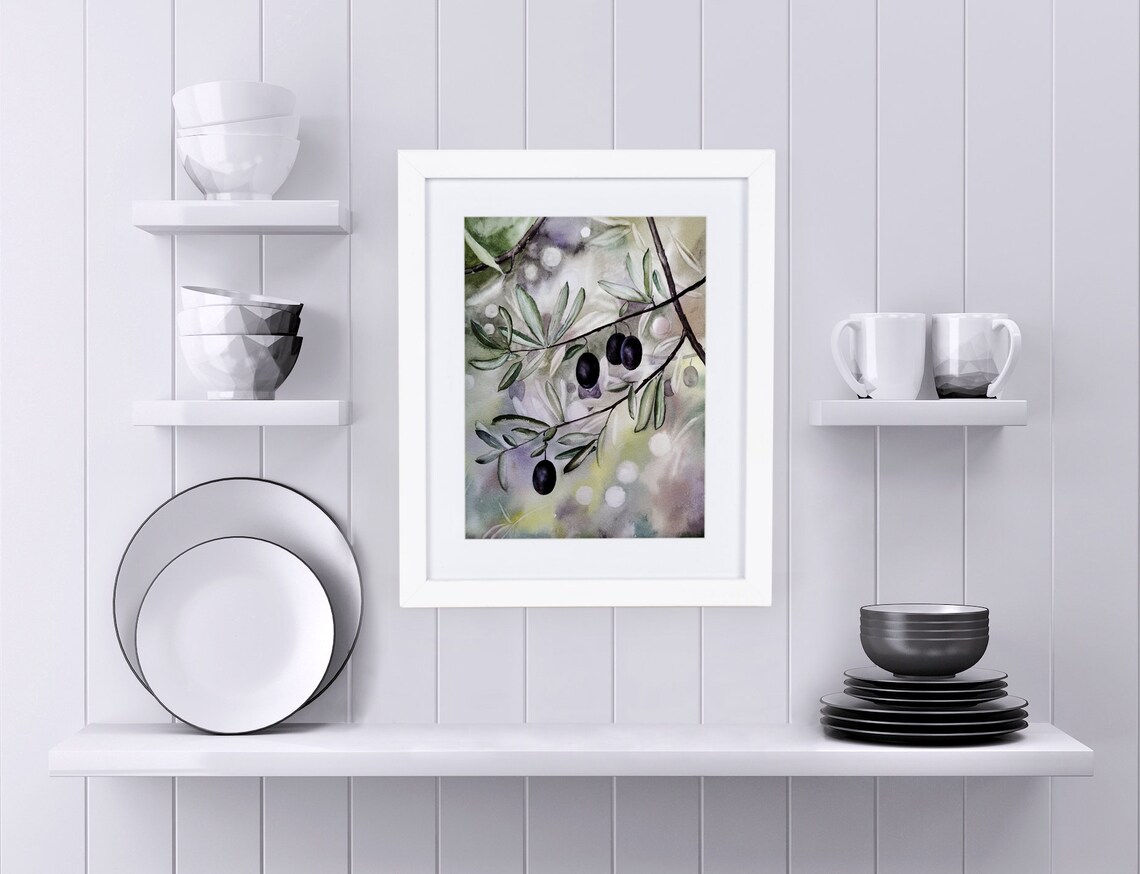 Olive Tree for Kitchen Hand Painted Artwork. Olive Trees Etsy