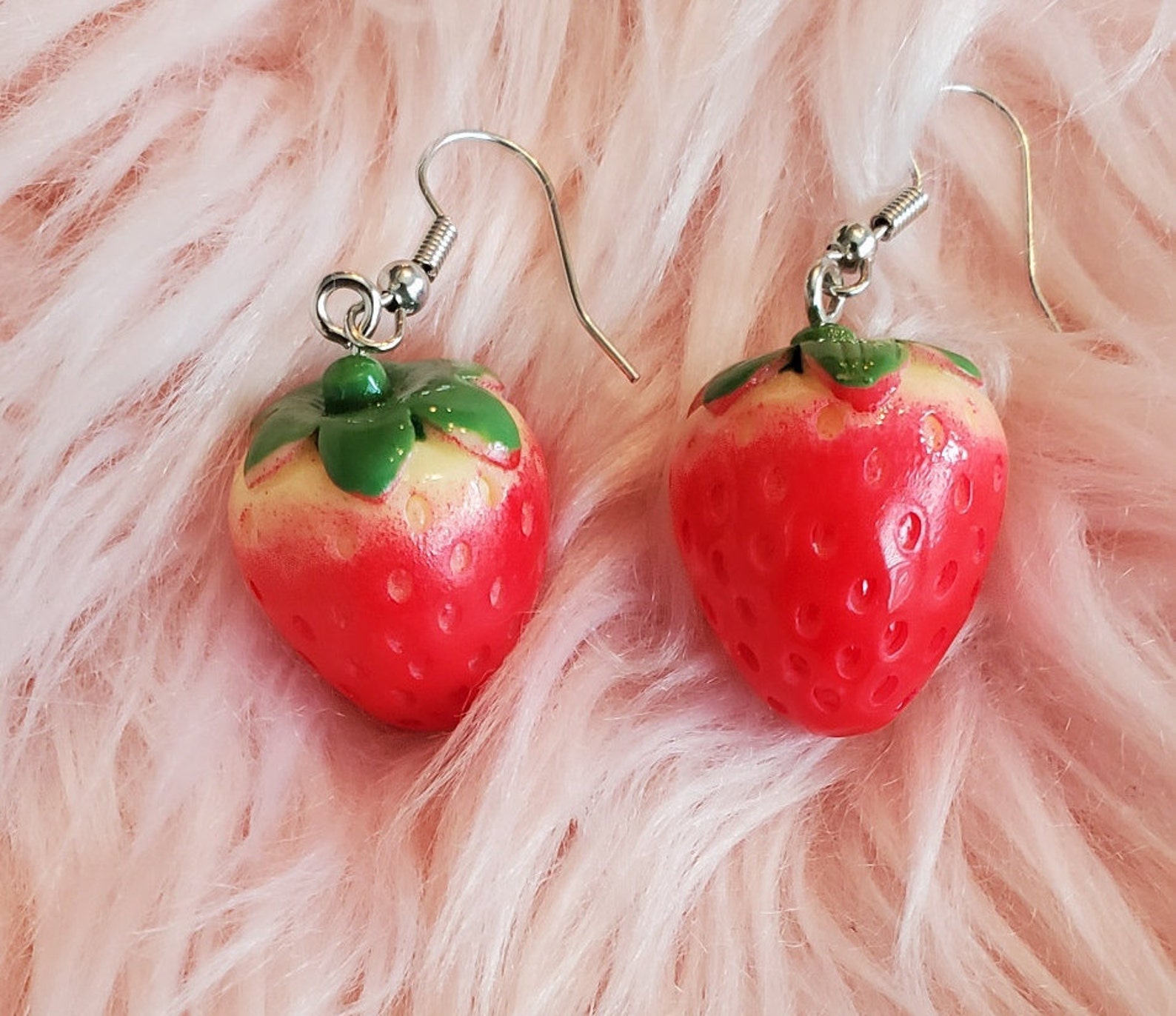 Strawberry earrings Etsy