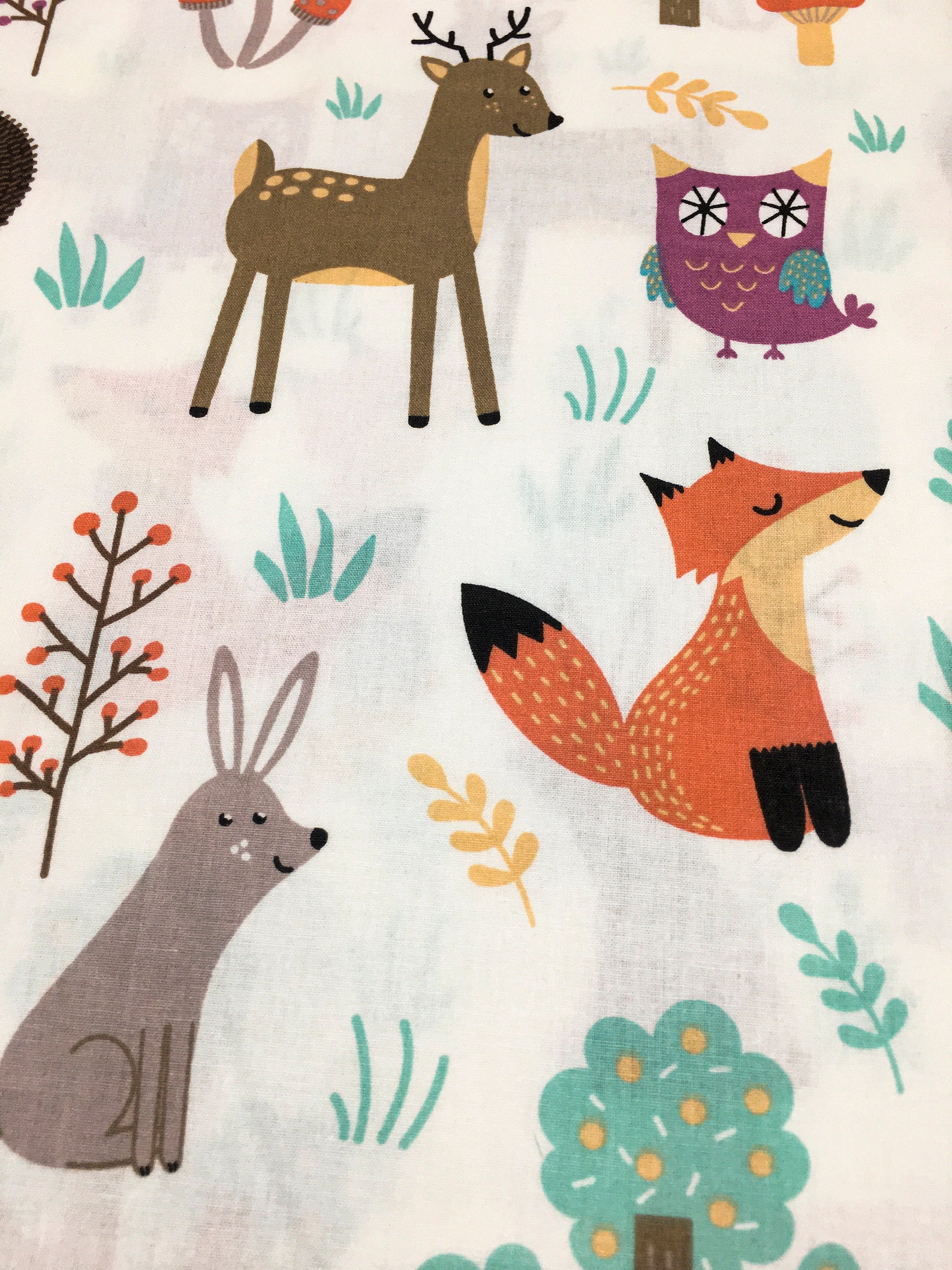 Forest Fabric Animals Fabric Premium Quality 100 Cotton Etsy