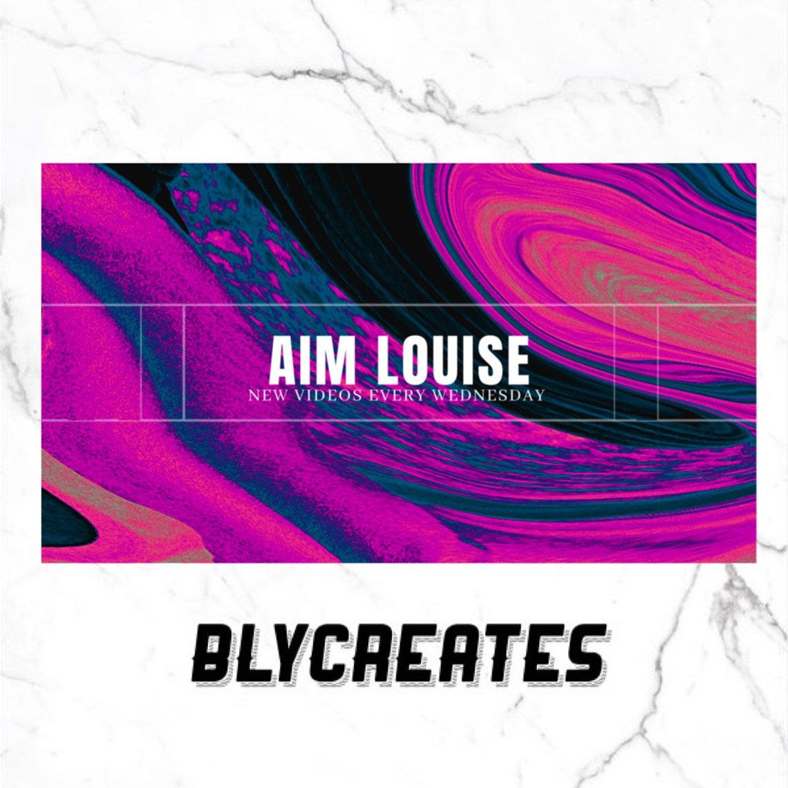 YouTube Channel Banner Neon Pink Aesthetic Beauty Vlogger | Etsy