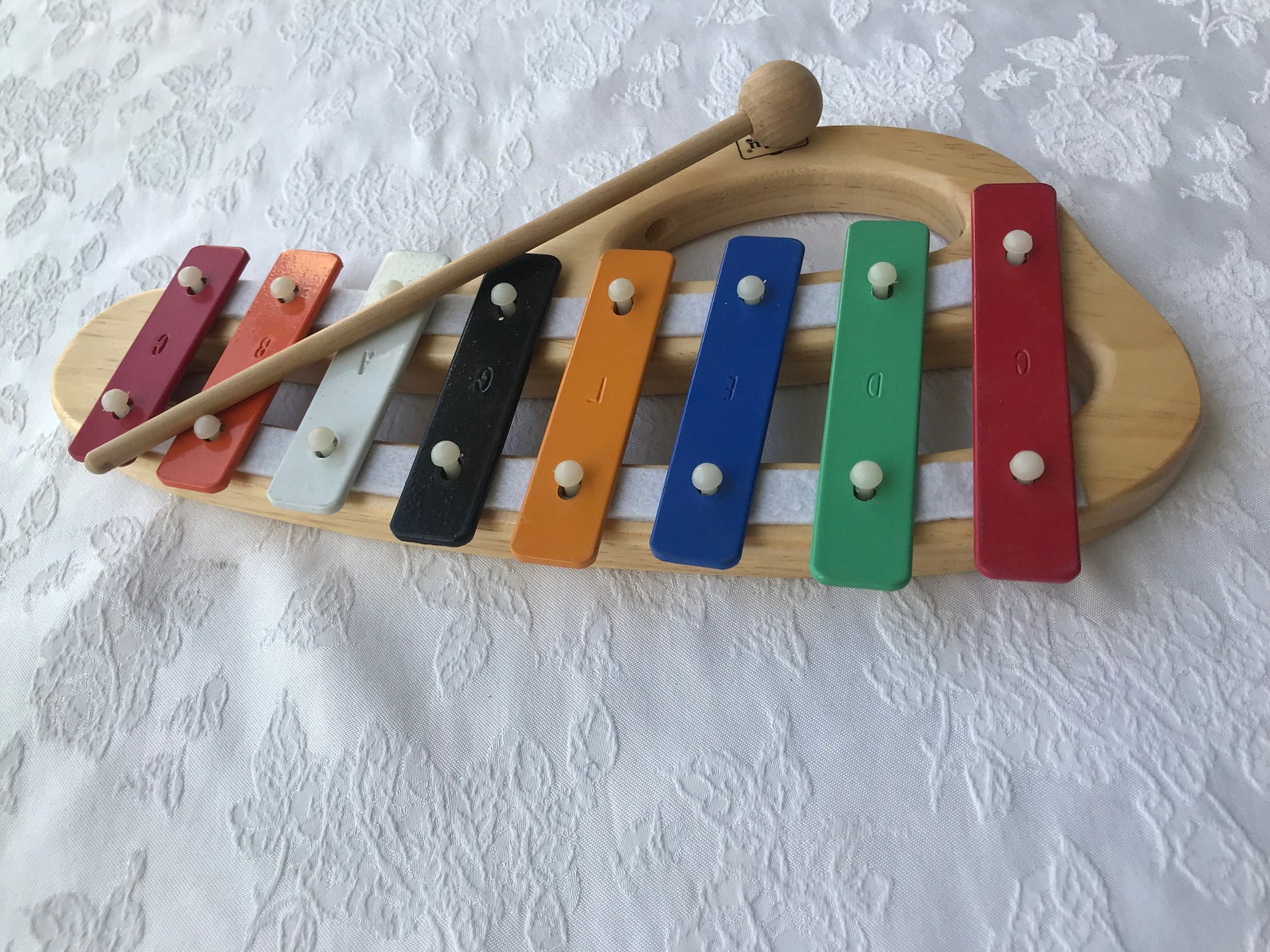 Xylophone Rainbow Instrument, Metallophone Children's Musical Instrument , Metal Key Xylophone