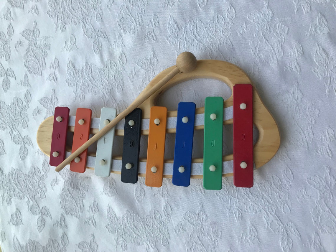 Xylophone Rainbow Instrument, Metallophone Children's Musical Instrument , Metal Key Xylophone