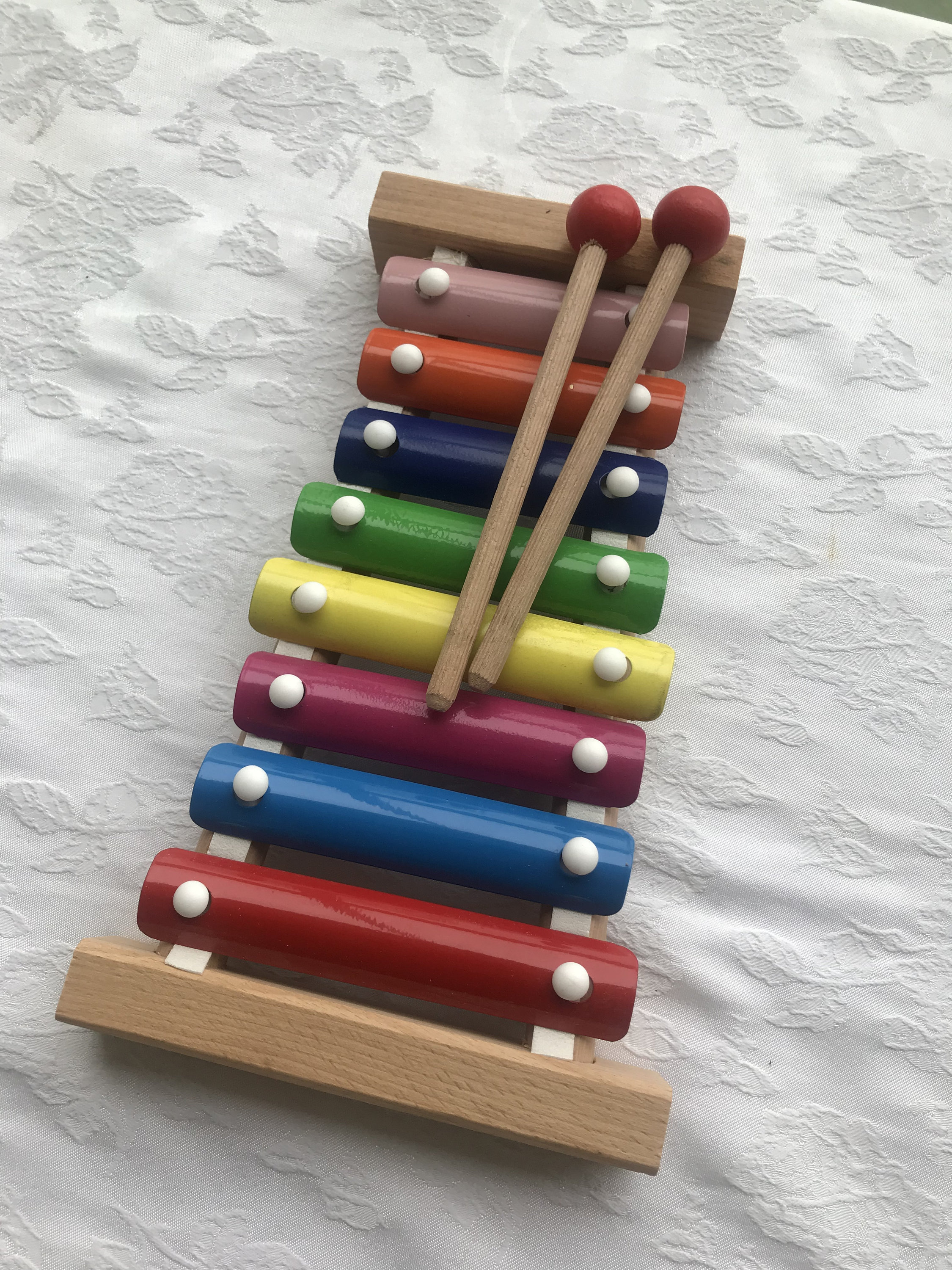 Rainbow Metal Xylophone Metallophone Musical toy Etsy